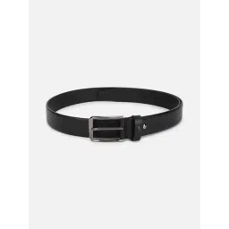 Van Heusen Black Leather Textured Waist Belt-picture-32