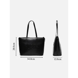 Van Heusen Black Logo Shoulder Handbag image 4