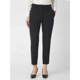 Van Heusen Black Mid Rise Formal Trousers-picture-38