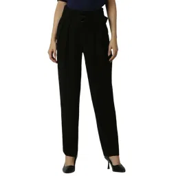 Van Heusen Black Plain Trousers-picture-24