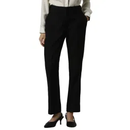 Van Heusen Black Plain Trousers-picture-36