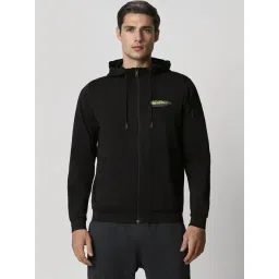 Van Heusen Black Regular Fit Hooded Jacket-picture-31