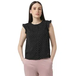 Van Heusen Black Regular Fit Printed Top-picture-12