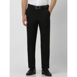 Van Heusen Black Regular fit Solid Trousers-picture-48