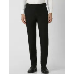 Van Heusen Black Slim Fit Checks Trousers-picture-22