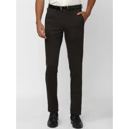 Van Heusen Black Slim Fit Checks Trousers-picture-26
