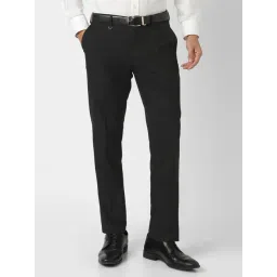 Van Heusen Black Slim Fit Checks Trousers-picture-28