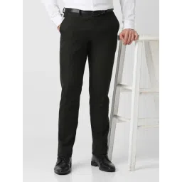 Van Heusen Black Slim Fit Checks Trousers-picture-28