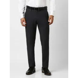 Van Heusen Black Slim Fit Checks Trousers-picture-27