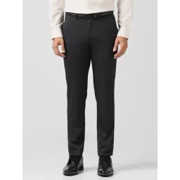 Van Heusen Black Slim Fit Polka Dot Trousers-picture-11