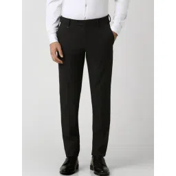 Van Heusen Black Slim Fit Texture Trousers-picture-45