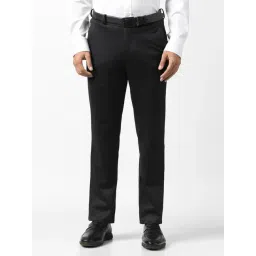 Van Heusen Black Slim Fit Texture Trousers-picture-13