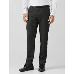 Van Heusen Black Slim Fit Texture Trousers-picture-38
