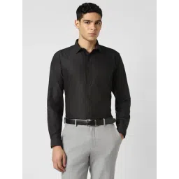 Van Heusen Black Slim Fit Textured Shirt-picture-18
