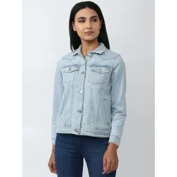 Van Heusen Blue Cotton Jacket-picture-38