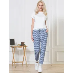 Van Heusen Blue Cotton Printed Joggers-picture-31