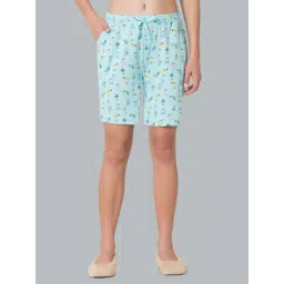 Van Heusen Blue Cotton Printed Shorts-picture-24
