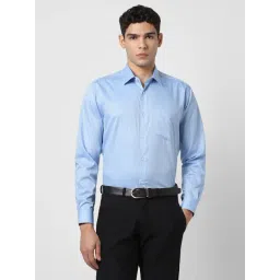 Van Heusen Blue Cotton Regular Fit Shirt-picture-27