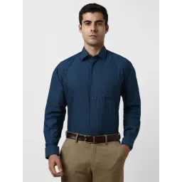 Van Heusen Blue Cotton Regular Fit Shirt-picture-19