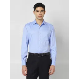 Van Heusen Blue Cotton Regular Fit Shirt-picture-35