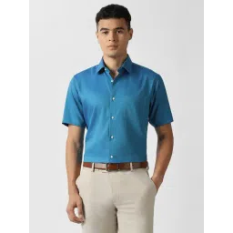 Van Heusen Blue Cotton Regular Fit Shirt-picture-37