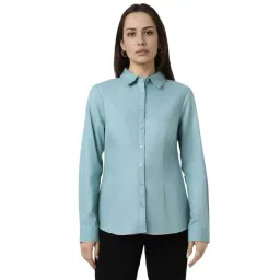 Van Heusen Blue Cotton Regular Fit Shirt-picture-48