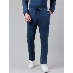 Van Heusen Blue Cotton Regular Fit Trackpants-picture-36