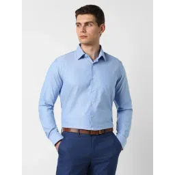 Van Heusen Blue Cotton Slim Fit Shirt-picture-17