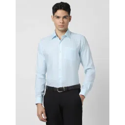 Van Heusen Blue Cotton Slim Fit Shirt-picture-23