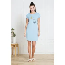 Van Heusen Blue Graphic Print Night Dress-picture-11