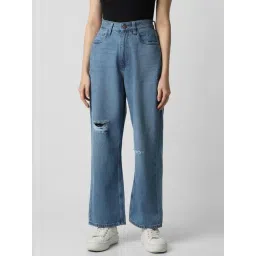 Van Heusen Blue Mid Rise Flared Jeans-picture-16