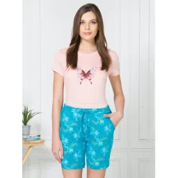 Van Heusen Blue Printed Lounge Shorts-picture-39