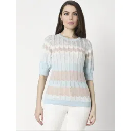 Van Heusen Blue Printed Sweater-picture-48