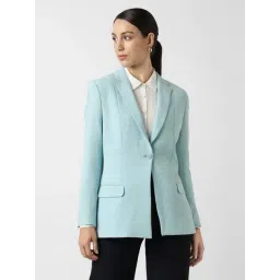 Van Heusen Blue Regular Fit Checks Blazer-picture-26