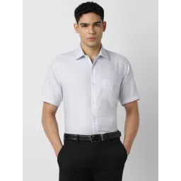 Van Heusen Blue Regular Fit Checks Shirt-picture-26