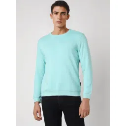 Van Heusen Blue Regular Fit Logo Printed Sweatshirt-picture-34