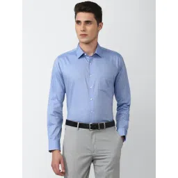 Van Heusen Blue Slim Fit Cotton Shirt-picture-43