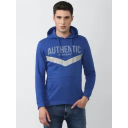 Van Heusen Blue Slim Fit Printed Hooded SweatShirt-picture-26