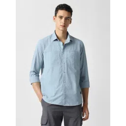 Van Heusen Blue Slim Fit Shirt-picture-43