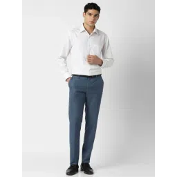 Van Heusen Blue Slim Fit Trousers image 5