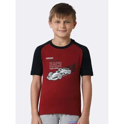 Van Heusen Boys Graphic Printed Cotton Smart Tech Easy Stain Release T-shirt-image-44
