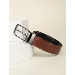Van Heusen Brown & Black Textured Leather Reversible Belt-picture-39