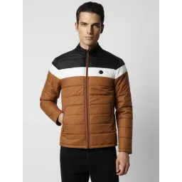 Van Heusen Brown Cotton Regular Fit Colour Block Reversible Jacket-picture-27