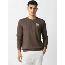 Van Heusen Brown Cotton Regular Fit Graphic Sweatshirt-picture-39