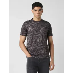 Van Heusen Brown Cotton Regular Fit Printed T-Shirt-picture-15