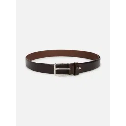 Van Heusen Brown Leather Textured Waist Belt-picture-35