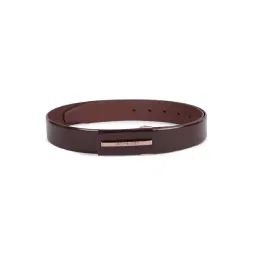 Van Heusen Brown Leather Waist Belt for Men-picture-28