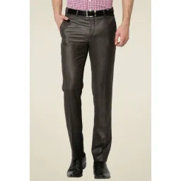 Van Heusen Brown Mid Rise Flat Front Trousers-picture-38