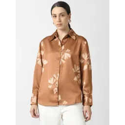 Van Heusen Brown Polyester Printed Shirt-picture-39