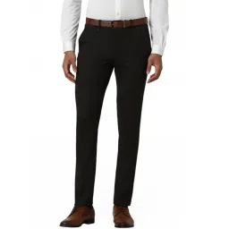 Van Heusen Brown Slim Fit Checks Trousers-picture-35